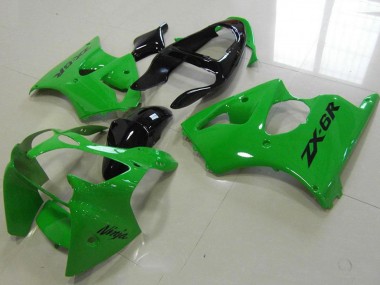 Migliori Carena Moto Kawasaki ZX6R 2000-2002 - Verde Nero Lucido