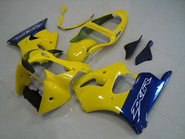 Migliori Carena Moto Kawasaki ZX6R 2000-2002 - Giallo Blu