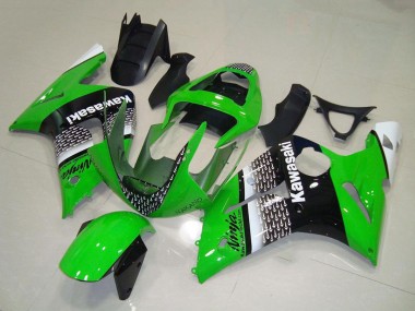 Migliori Carena Moto Kawasaki ZX6R 2003-2004 - Verde Bianco Nero
