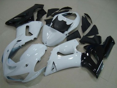 Migliori Carena Moto Kawasaki ZX6R 2005-2006 - Bianco Nero