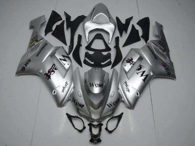 Migliori Carena Moto Kawasaki ZX6R 2007-2008 - Argento West