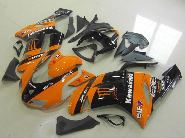 Migliori Carena Moto Kawasaki ZX6R 2007-2008 - Arancia Mostro