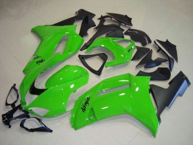 Migliori Carena Moto Kawasaki ZX6R 2007-2008 - Verde Nero Opaco