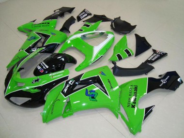Migliori Carena Moto Kawasaki ZX10R 2006-2007 - Verde Bianco Nero Lucido