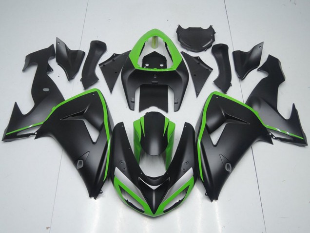 Migliori Carena Moto Kawasaki ZX10R 2006-2007 - Verde Nero Opaco