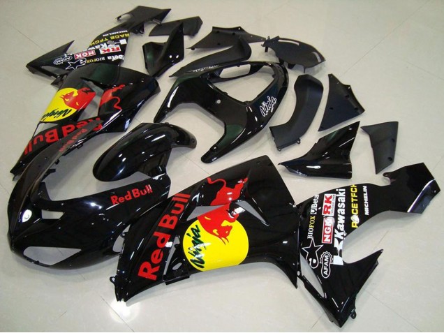 Migliori Carena Moto Kawasaki ZX10R 2006-2007 - Nero Lucido Giallo Red Bull