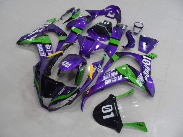 Migliori Carena Moto Kawasaki ZX10R 2011-2015 - Viola Verde Nero Bianco Trick Star Gangstar Eva Corsa 01