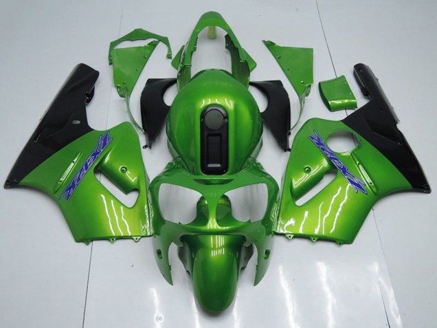 Migliori Carena Moto Kawasaki ZX12R 2000-2001 - Verde Nero Blu