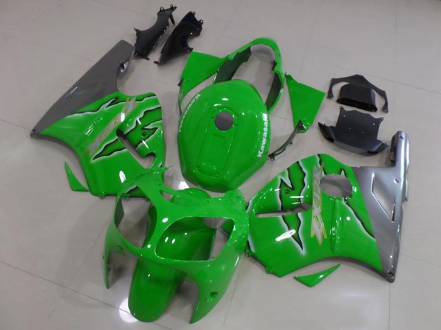 Migliori Carena Moto Kawasaki ZX12R 2000-2001 - Verde Argento