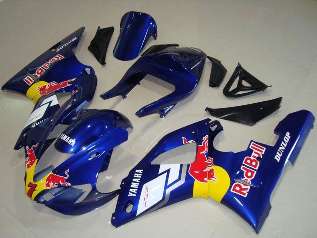 Migliori Carena Moto Yamaha YZF R1 2000-2001 - Blu Bianco Giallo Red Bull