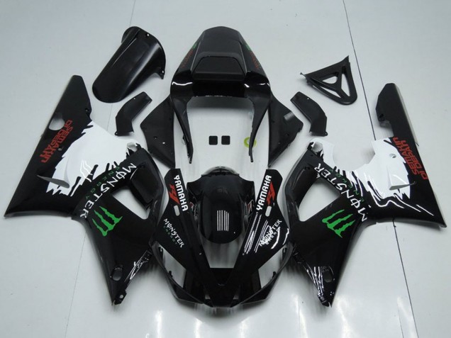 Migliori Carena Moto Yamaha YZF R1 2000-2001 - Nero Lucido Bianco Rosso Verde Mostro
