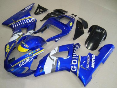 Migliori Carena Moto Yamaha YZF R1 2000-2001 - Blu Bianco Giallo Motul 46