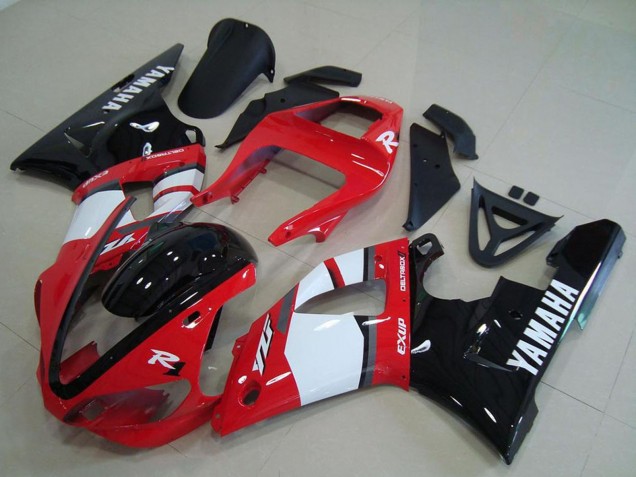 Migliori Carena Moto Yamaha YZF R1 2000-2001 - Rosso Bianco Nero Lucido