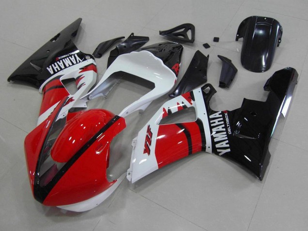 Migliori Carena Moto Yamaha YZF R1 2000-2001 - Rosso Bianco Nero Lucido Corsa Version
