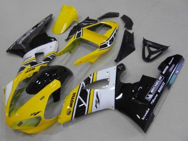 Migliori Carena Moto Yamaha YZF R1 2000-2001 - Giallo Bianco Nero Anniversary Motul Michelin