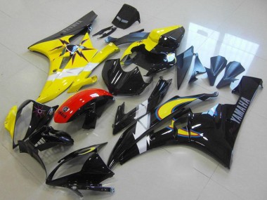 Migliori Carena Moto Yamaha YZF R6 2006-2007 - Giallo Bianco Rosso Nero Lucido