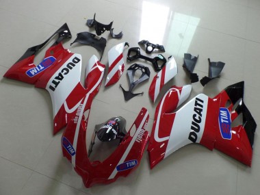 Migliori Carena Moto Ducati 1199 2011-2014 - Bianco Rosso Tim