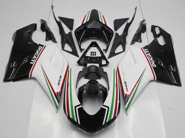 Migliori Kit Carena Moto Ducati 848 2007-2014 - Bianco Rosso Verde Nero Lucido