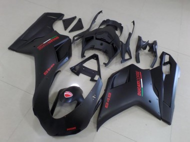 Migliori Carena Moto Ducati 848 2007-2014 - Nero Opaco Rosso