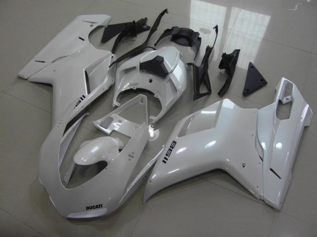 Migliori Carena Moto Ducati 1198 2007-2014 - Lucido Bianco