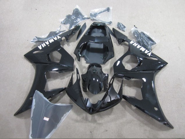 Migliori Carena Moto Yamaha YZF R6 2003-2004 - Nero Lucido Bianco Decals