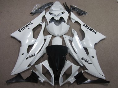 Migliori Carena Moto Yamaha YZF R6 2008-2016 - Bianco Nero Decals