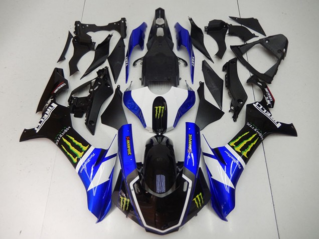 Migliori Carena Moto Yamaha YZF R1 2015-2019 - Blu Bianco Nero Lucido Verde Mostro