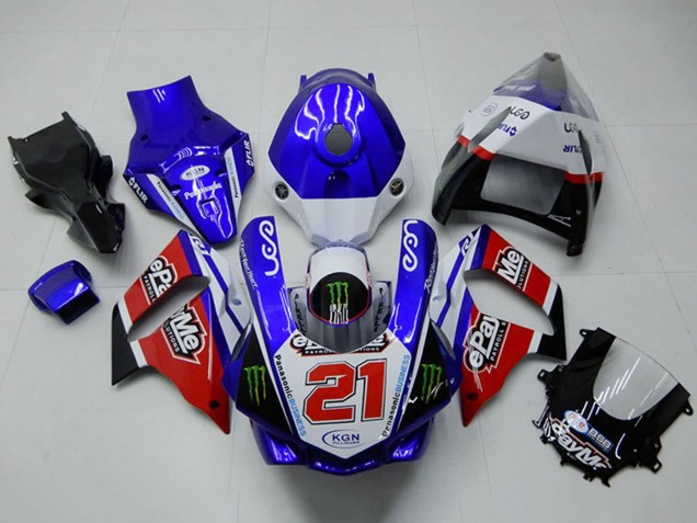 Migliori Carena Moto Yamaha YZF R1 2015-2019 - Bianco Blu Rosso Nero Verde Mostro 21
