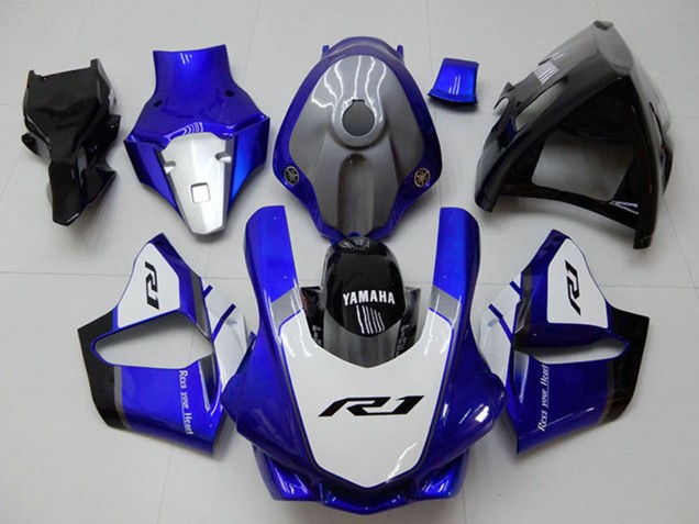 Migliori Carena Moto Yamaha YZF R1 2015-2019 - Bianco Blu Nero Lucido