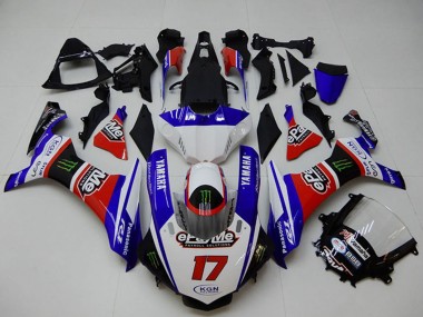 Migliori Carena Moto Yamaha YZF R1 2015-2019 - Bianco Blu Rosso Nero Verde Mostro