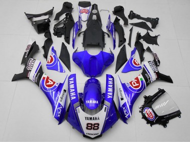 Migliori Carena Moto Yamaha YZF R1 2015-2019 - Bianco Blu Nero Rosso PATA 88