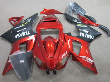 Migliori Carena Moto Yamaha YZF R1 1998-1999 - Rosso Nero Bianco Decal