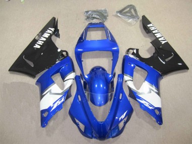 Migliori Carena Moto Yamaha YZF R1 1998-1999 - Blu Bianco Nero Lucido