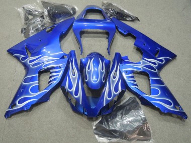 Migliori Carena Moto Yamaha YZF R1 2000-2001 - Blu Bianco Fiamma