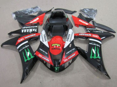 Migliori Carena Moto Yamaha YZF R1 2002-2003 - Rosso Nero Lucido Bianco Verde Motul Mostro
