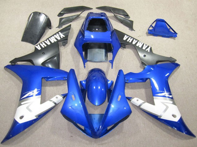Migliori Carena Moto Yamaha YZF R1 2002-2003 - Blu Bianco Nero Opaco