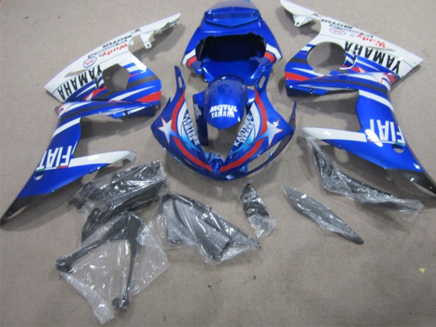 Migliori Carena Moto Yamaha YZF R1 2002-2003 - Bianco Blu Rosso Motul Fiat