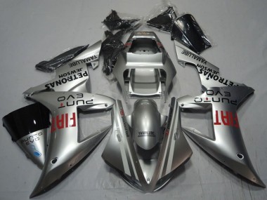 Migliori Carena Moto Yamaha YZF R1 2002-2003 - Argento Rosso Fiat