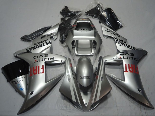Migliori Carena Moto Yamaha YZF R1 2002-2003 - Argento Rosso Fiat