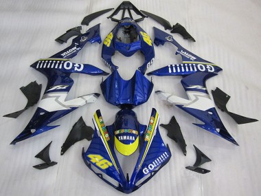 Migliori Carena Moto Yamaha YZF R1 2004-2006 - Blu Giallo Bianco Go 46