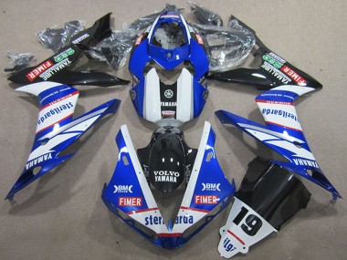 Migliori Carena Moto Yamaha YZF R1 2004-2006 - Bianco Blu Nero Rosso Volvo Sterilgarda 19