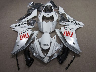 Migliori Carena Moto Yamaha YZF R1 2007-2008 - Argento Bianco Rosso Fiat