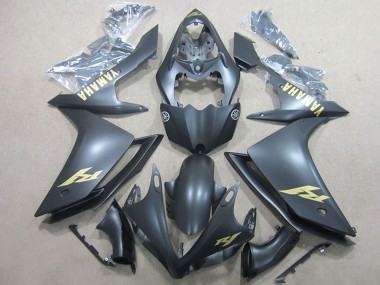 Migliori Carena Moto Yamaha YZF R1 2007-2008 - Nero Opaco Oro Decal