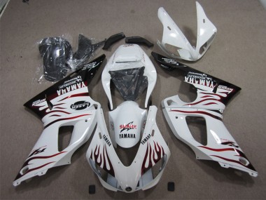 Migliori Carena Moto Yamaha YZF R1 2009-2011 - Bianco Rosso Nero Fiamma