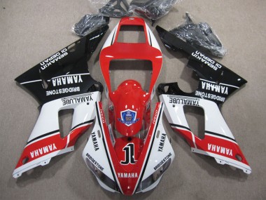 Migliori Carena Moto Yamaha YZF R1 2009-2011 - Bianco Rosso Nero Bridgestone Yamalube Semakin Didepan