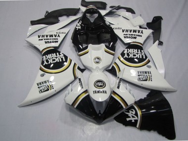 Migliori Carena Moto Yamaha YZF R1 2009-2011 - Bianco Nero Lucky Strike