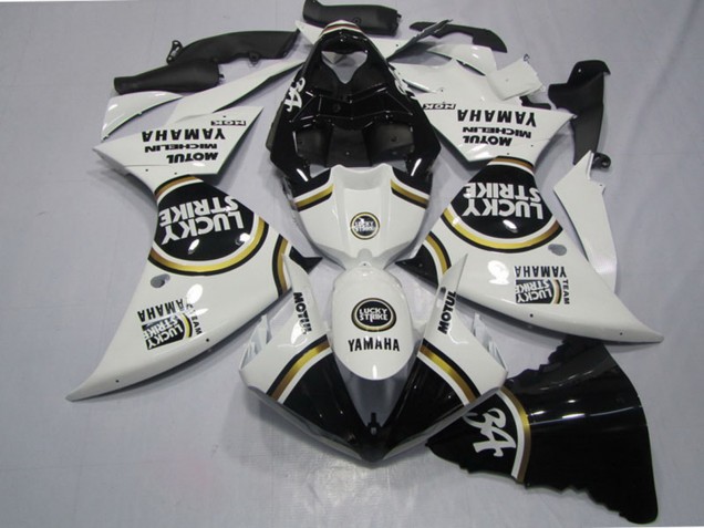 Migliori Carena Moto Yamaha YZF R1 2009-2011 - Bianco Nero Lucky Strike