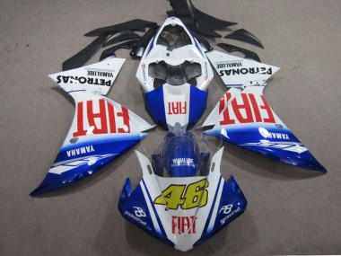 Migliori Carena Moto Yamaha YZF R1 2009-2011 - Bianco Blu Rosso Fiat 46