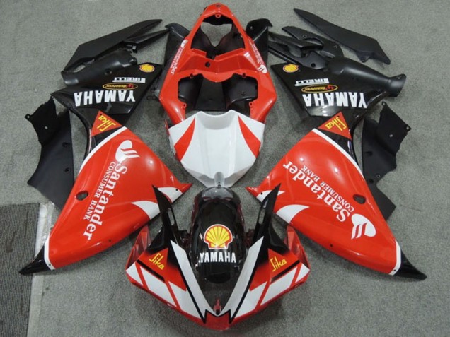 Migliori Carena Moto Yamaha YZF R1 2009-2011 - Rosso Bianco Nero Santander Rosso