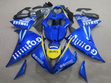 Migliori Carena Moto Yamaha YZF R1 2009-2011 - Blu Giallo Bianco Go